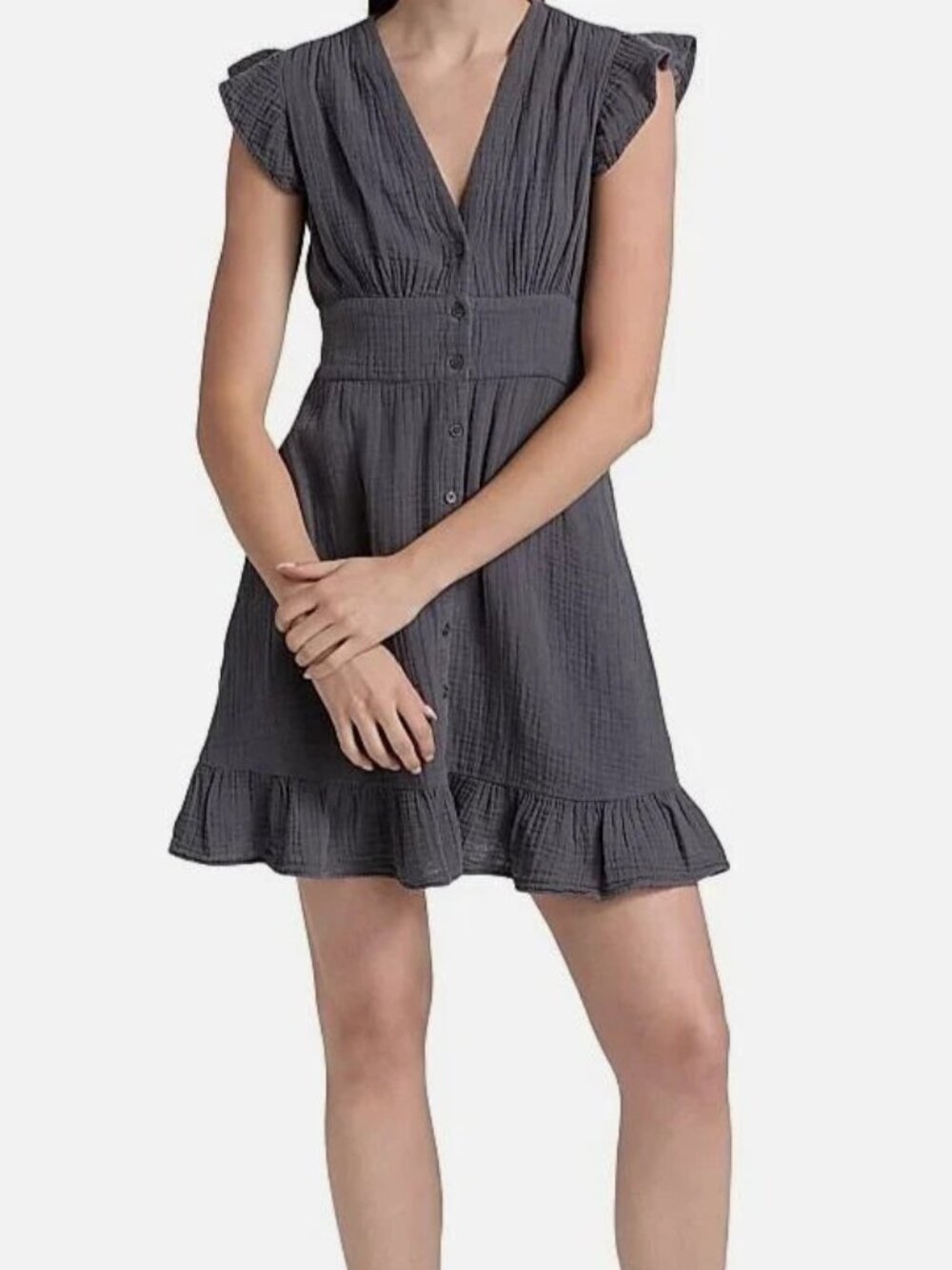 NWT Xirena Gray Dalton Muslin Mini Dress S